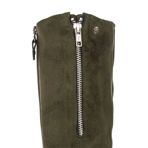 Maciejka Kozaki Damskie NA Słupku Oliwkowe 12 Maciejka Kozaki Damskie NA Słupku Oliwkowe – Image 10