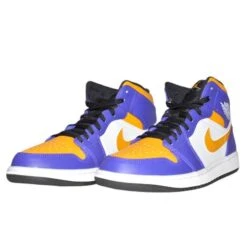 Chaussures Nike Air Jordan 1 Los Angeles Lakers DQ8426517 -Nike || ADIDAS Soldes Magasin nike dq8426517 air jordan 1 los angeles lakers 3 e